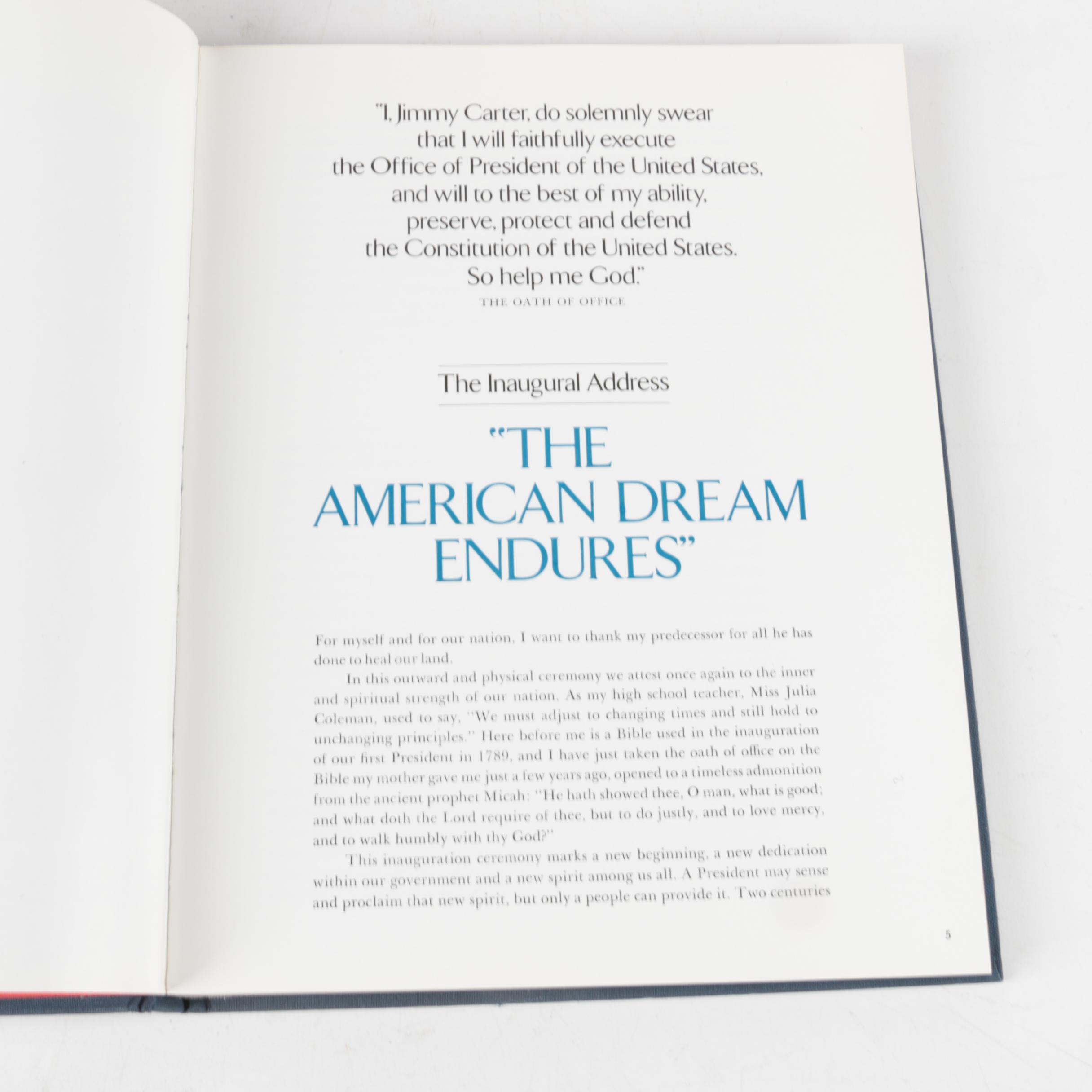 Jimmy Carter Inauguration Book with Photo and Inaugural Invitations