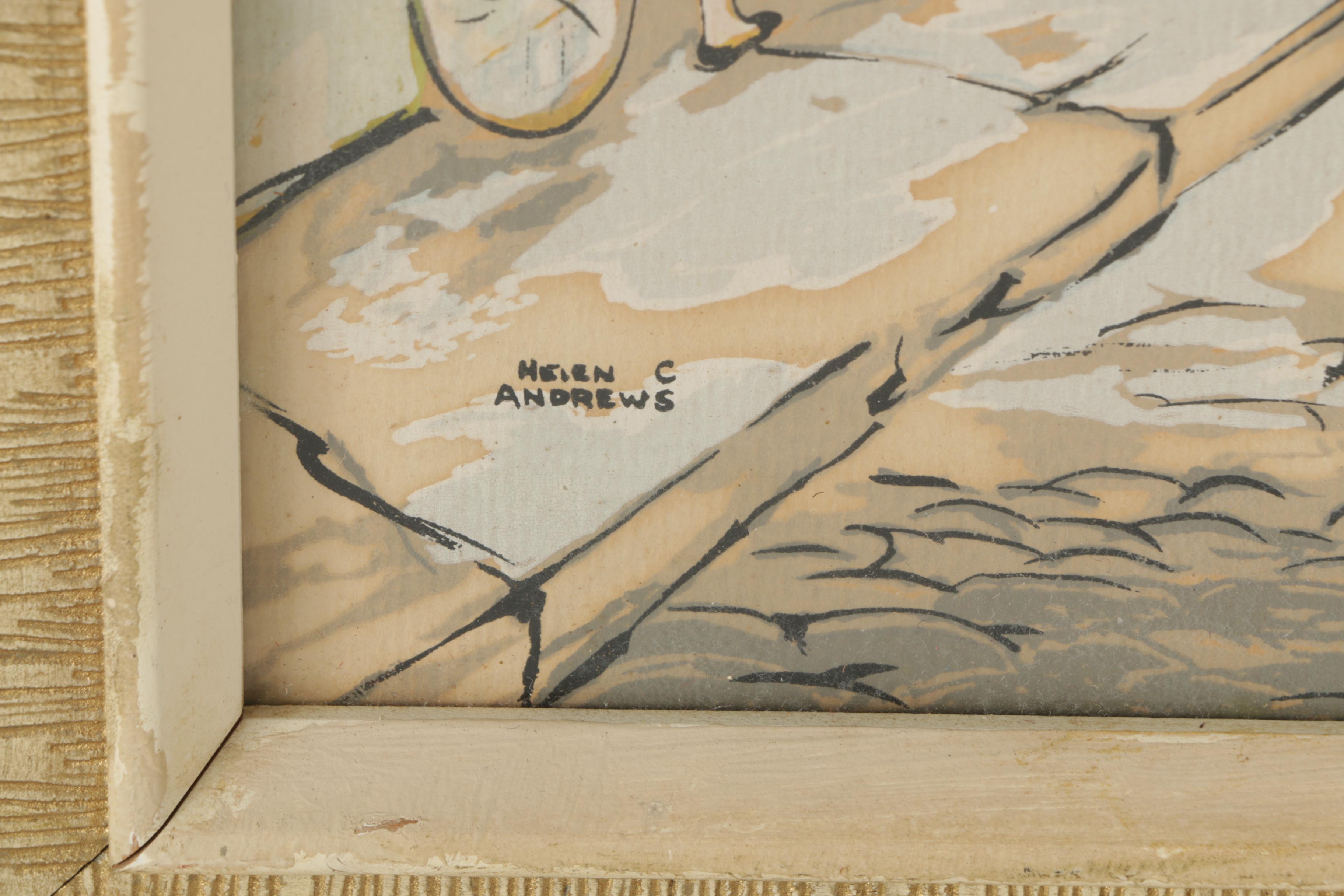 Serigraph on Paper After Helen C. Andrews Street Scene