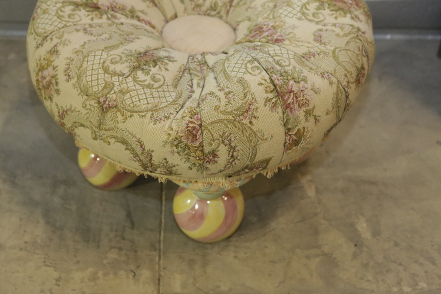 Floral Tuffet by MacKenzie Childs Ltd.