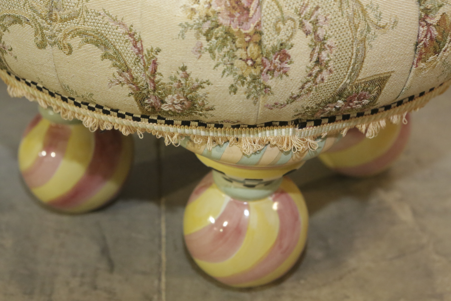 Floral Tuffet by MacKenzie Childs Ltd.