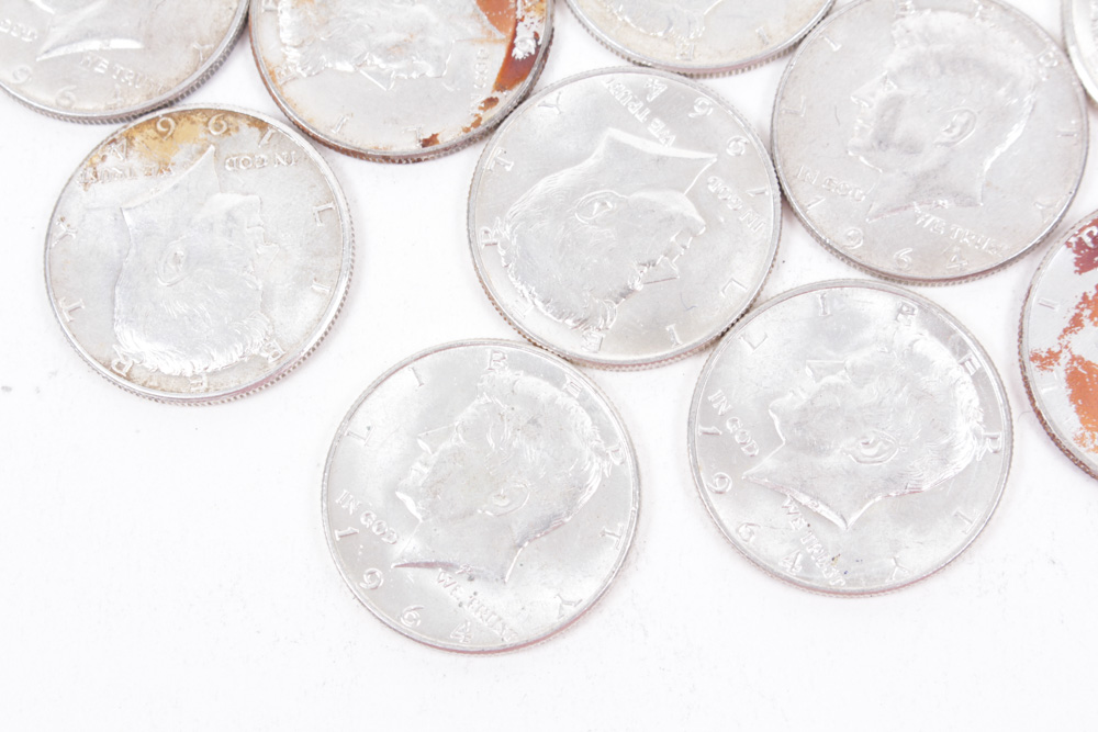 Twenty Silver Composition Kennedy Half Dollar Coins