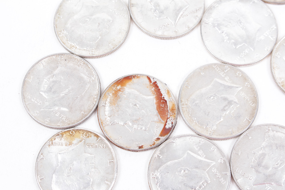 Twenty Silver Composition Kennedy Half Dollar Coins