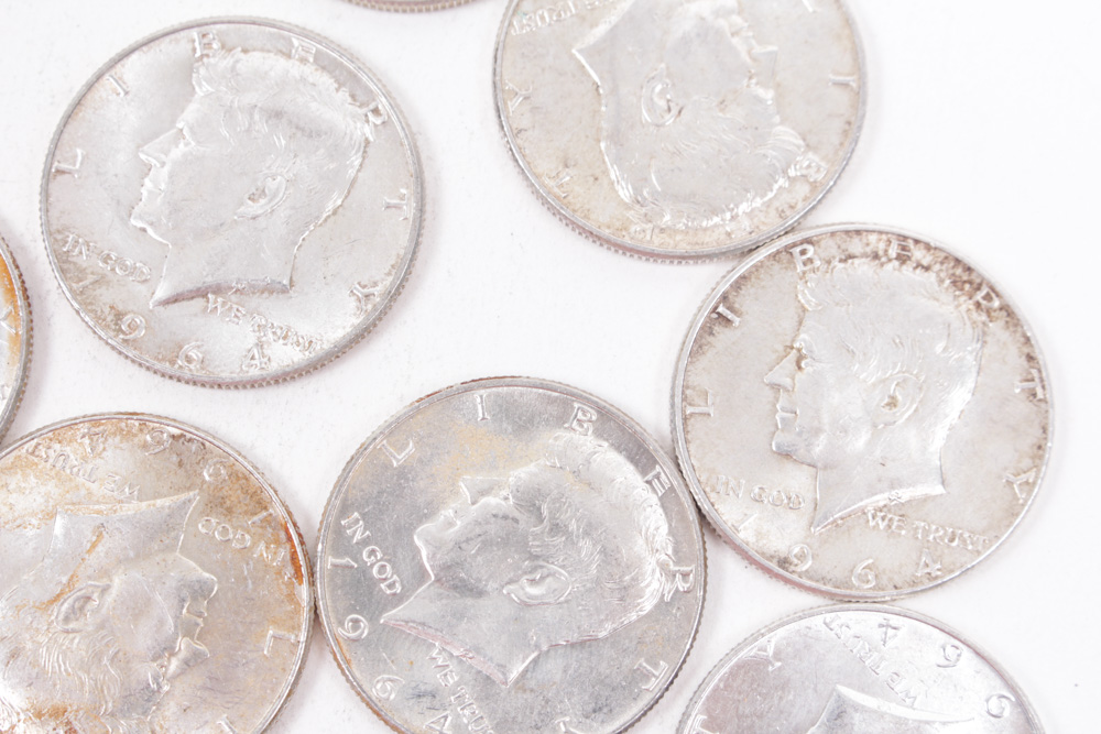 Twenty Silver Composition Kennedy Half Dollar Coins