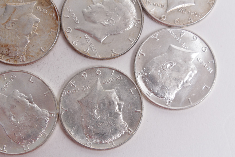 Twenty Silver Composition Kennedy Half Dollar Coins