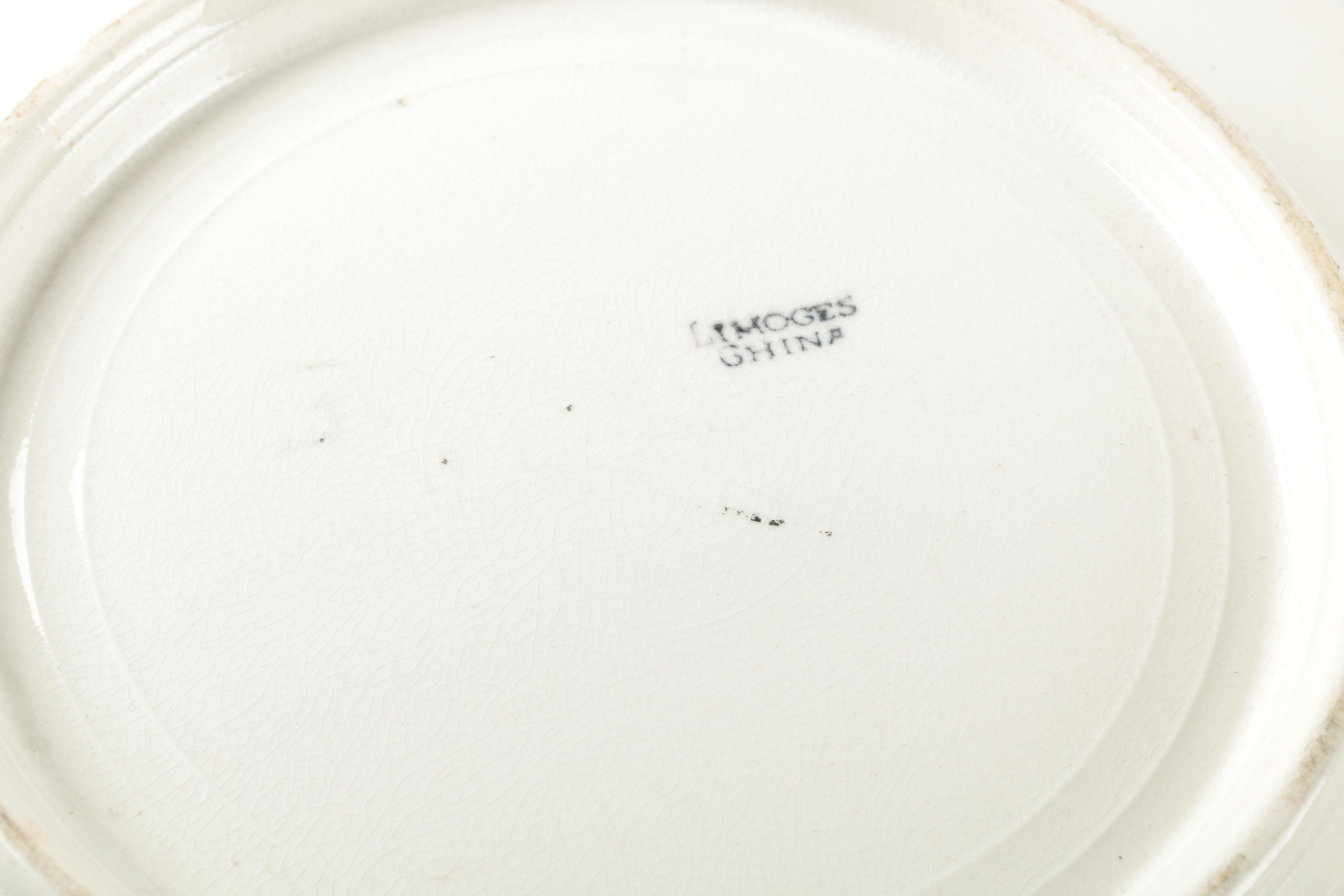 Modern Limoges China Porcelain Reproduction Basin