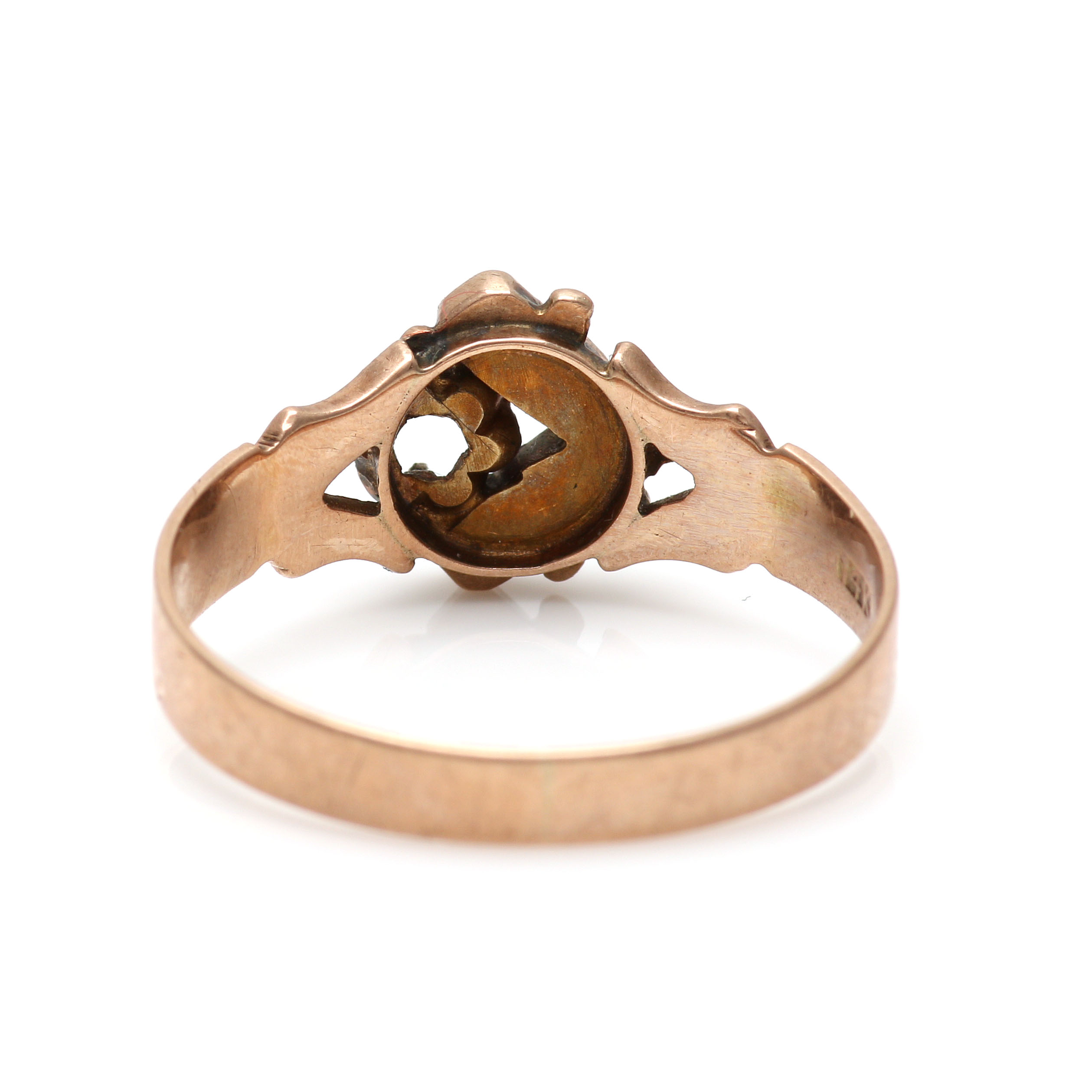 Three Victorian 10K Yellow Gold Mixed Gemstone Rings