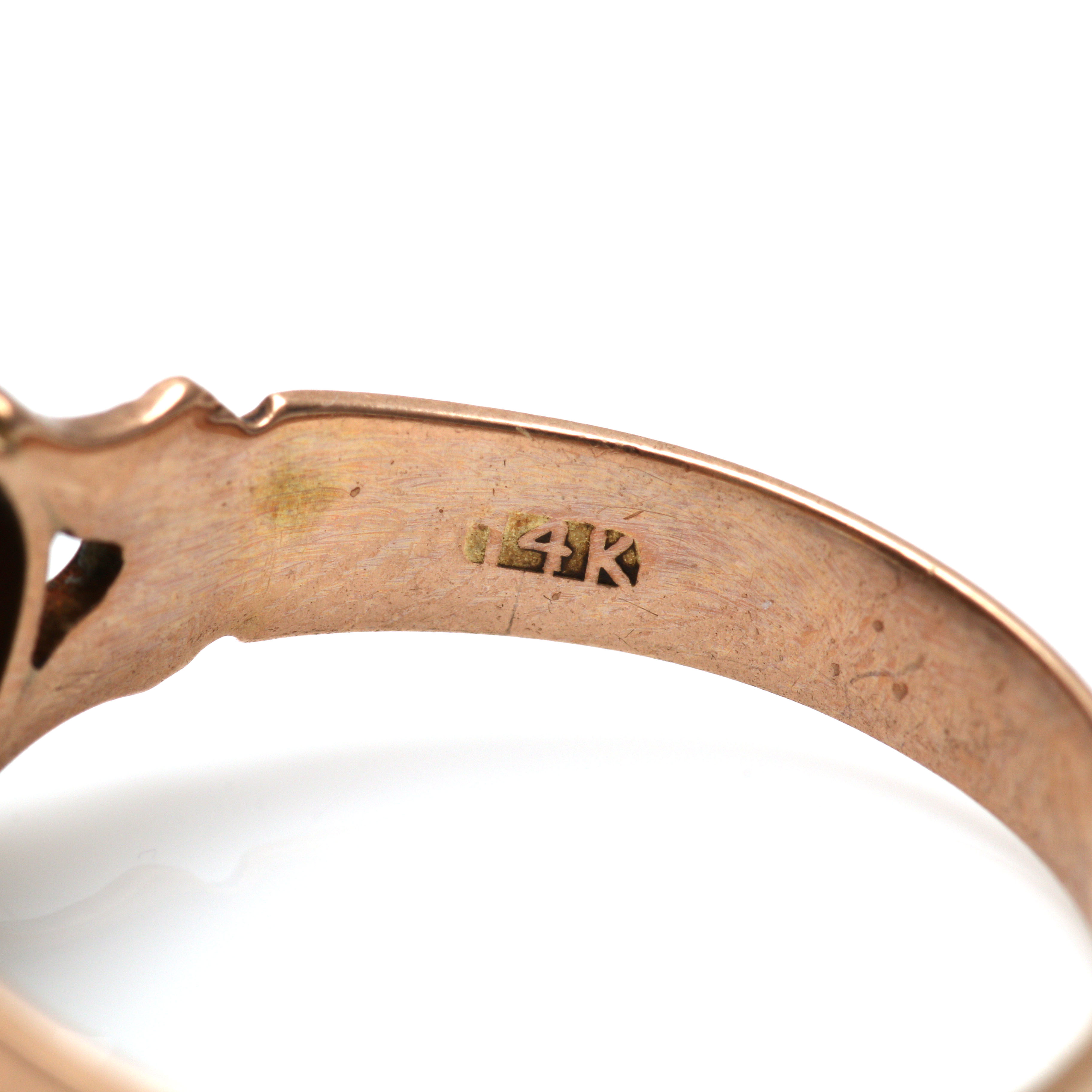 Three Victorian 10K Yellow Gold Mixed Gemstone Rings