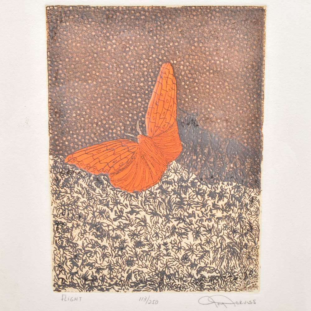 Joy Jerviss Signed Limited Edition Etching "Flight"