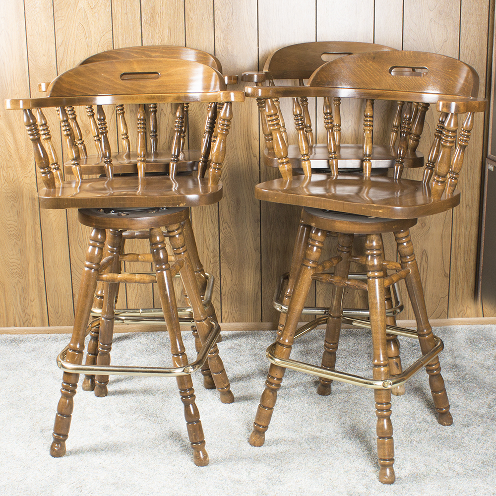 Captain chair bar stool best sale with swivel