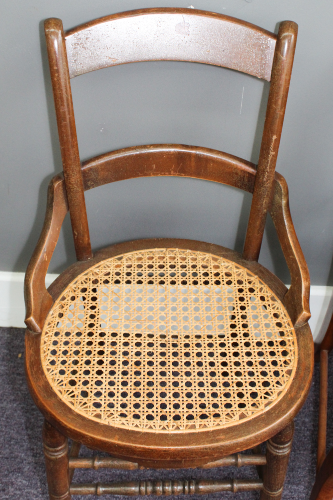 Assortment of Caned Seat Side Chairs