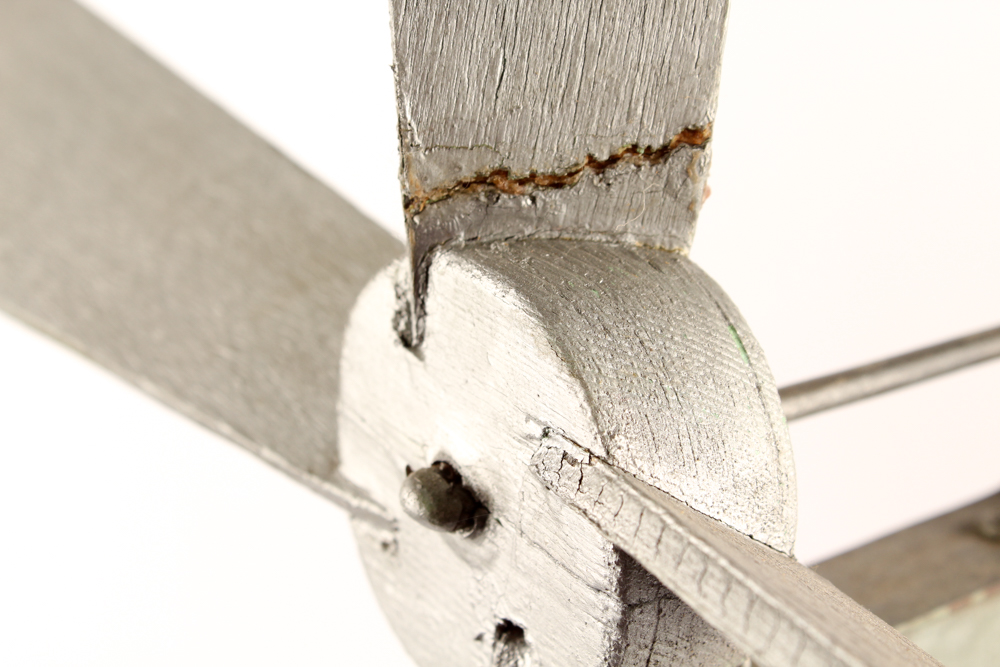 Handmade Kentucky Folk Art Whirligig with Man Sawing Log