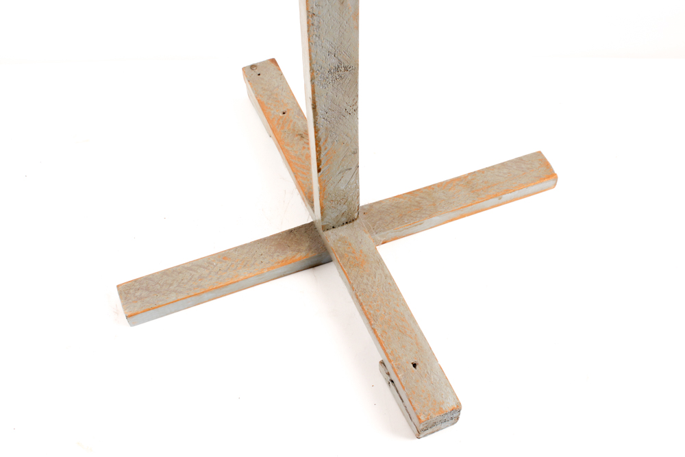 Handmade Kentucky Folk Art Whirligig with Man Sawing Log