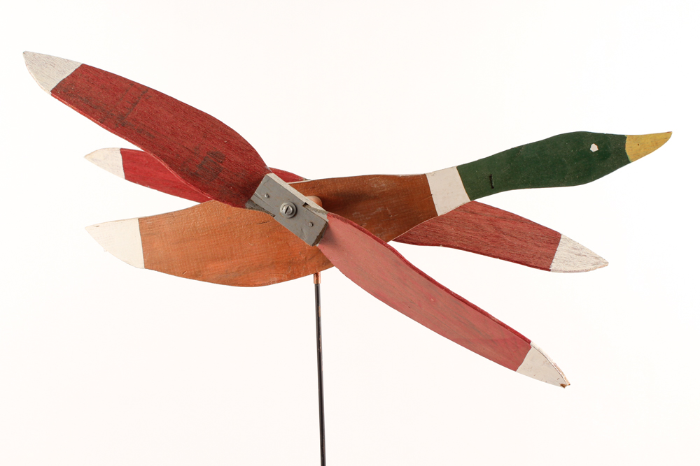 Handmade Kentucky Folk Art Whirligig with Mallard Duck