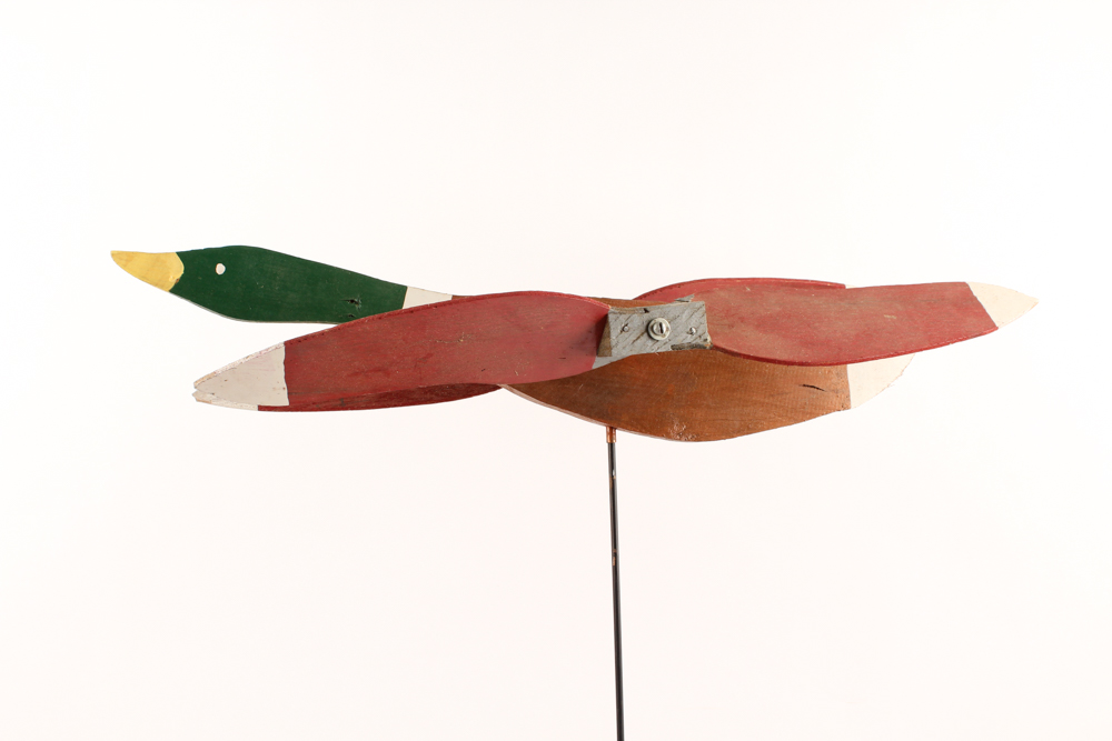 Handmade Kentucky Folk Art Whirligig with Mallard Duck