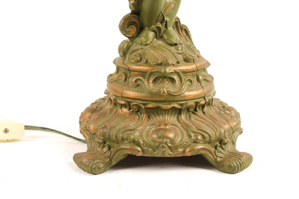 Cherub Tiffany Style Table Lamp