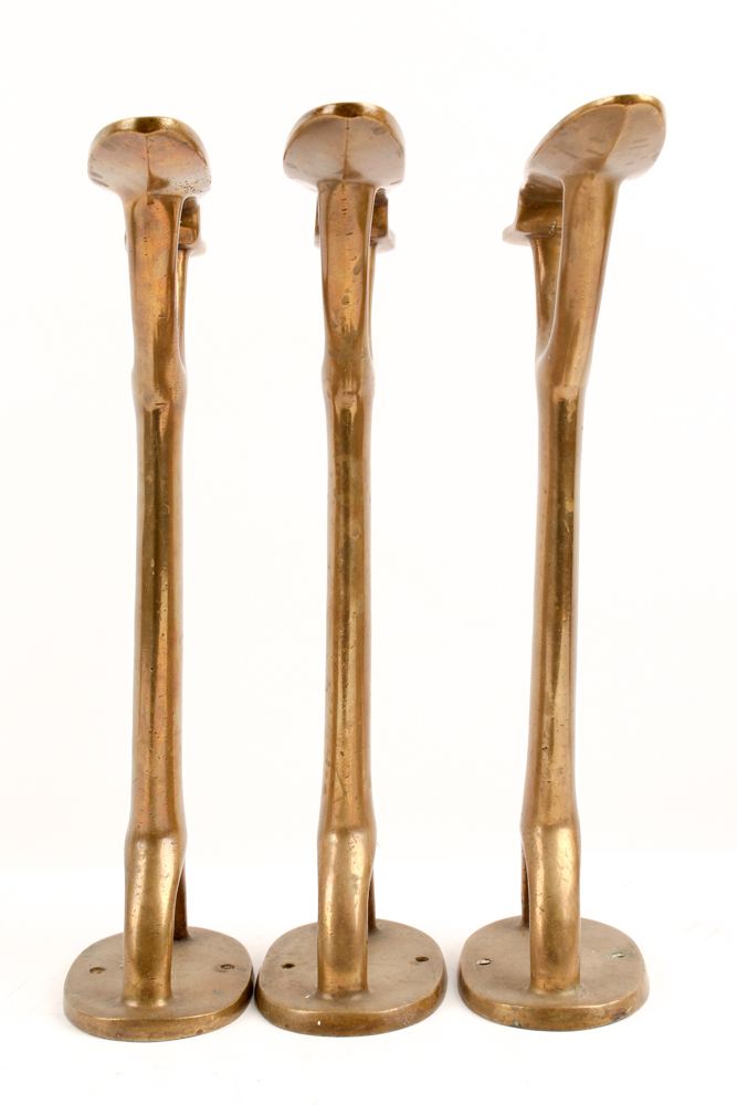 Antique Brass Shoe Forms and Bed Warmer