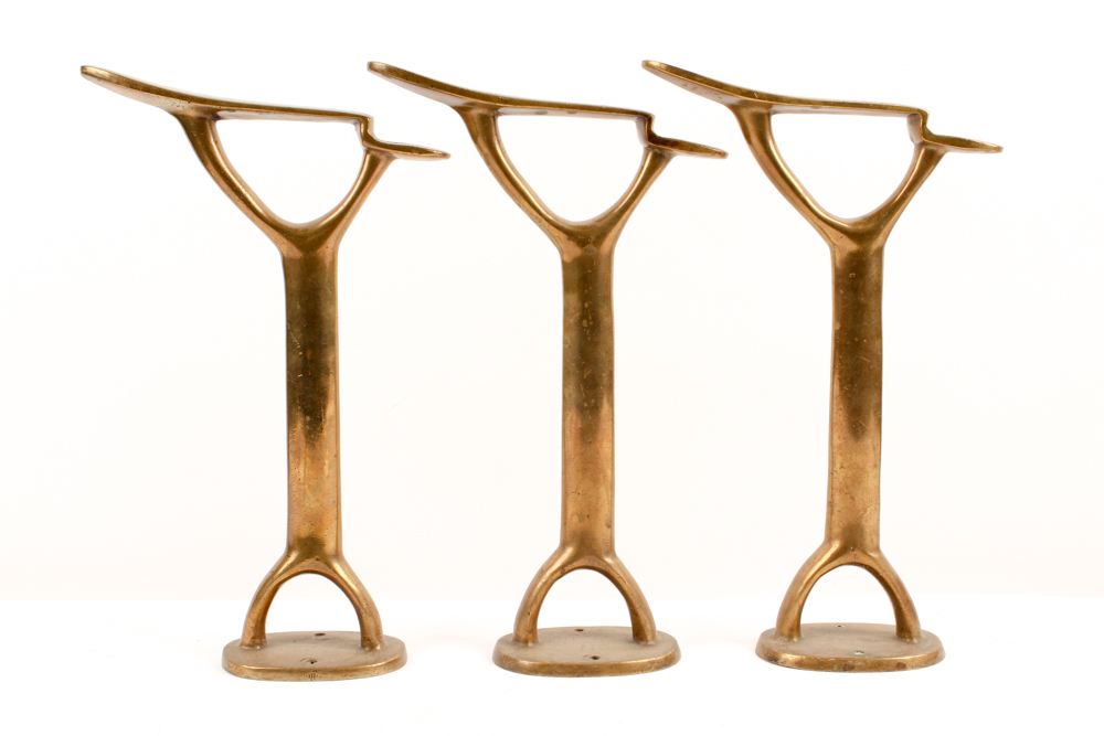 Antique Brass Shoe Forms and Bed Warmer