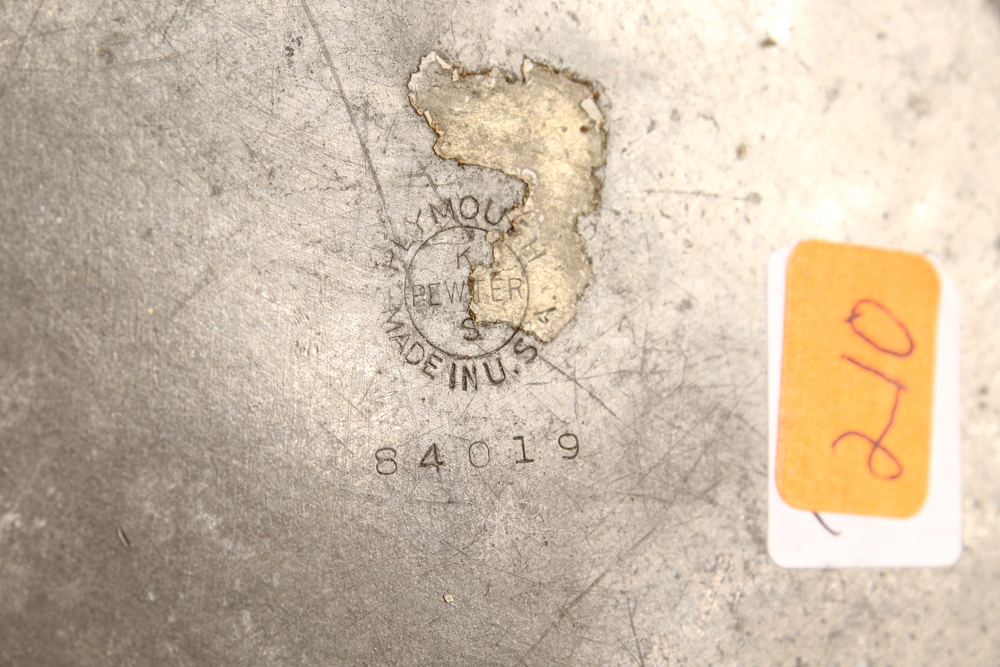 Plymouth, Salem and Other American Pewter Tableware