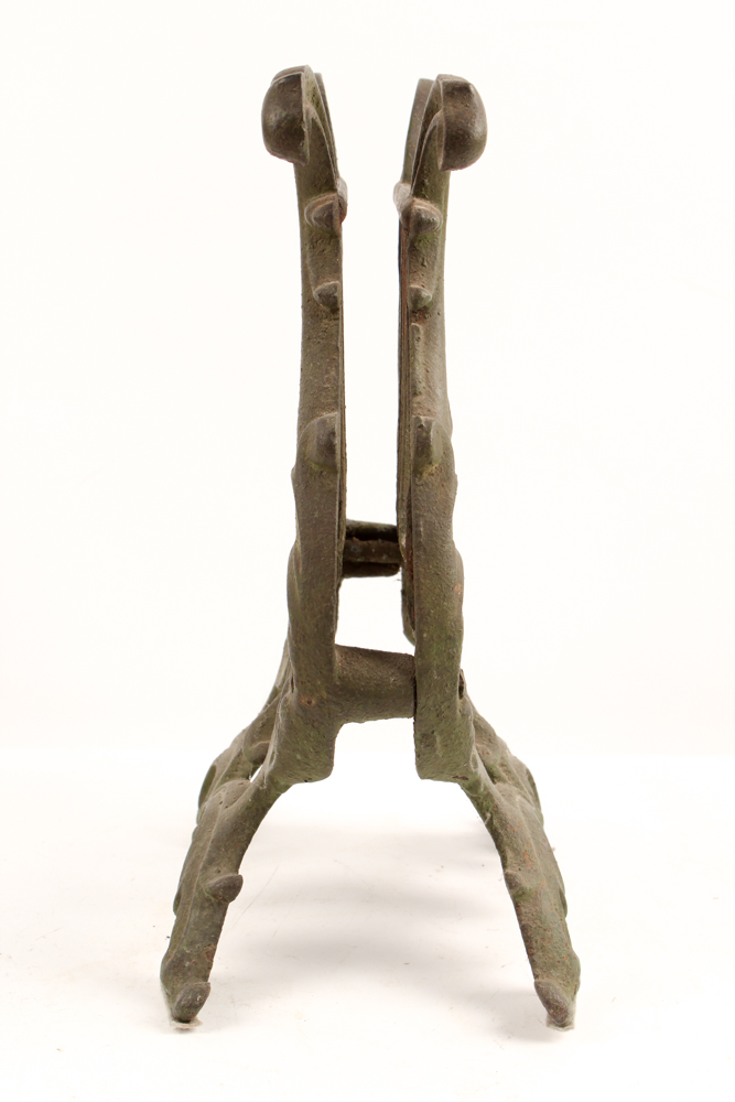 Vintage Cast Iron Harp Motif Music Holder With Instruction and Sheet Music Books