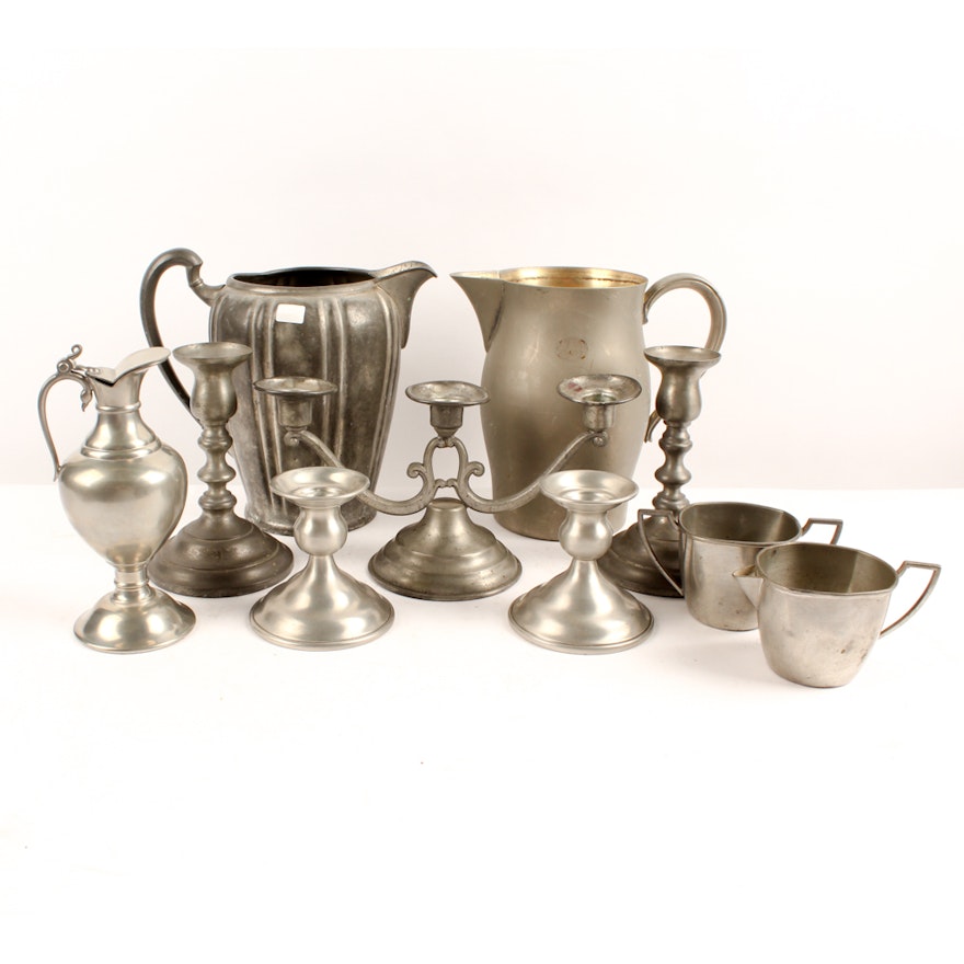 Royal Holland, Kirk Pewter by Hanle and Other American Pewter Tableware