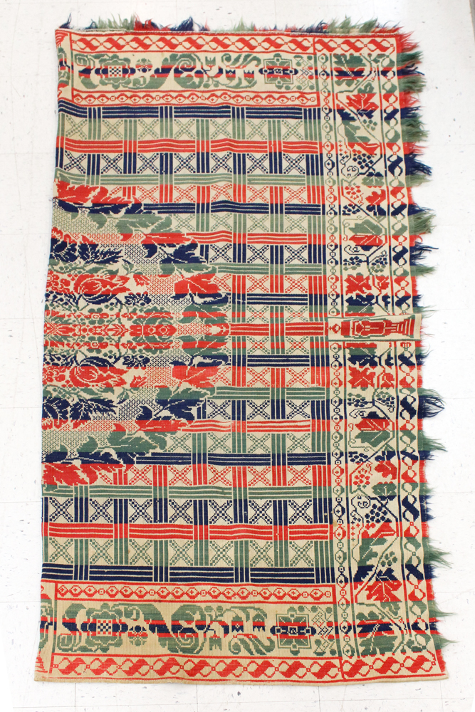 Antique Handwoven Linsey-Woolsey Blanket