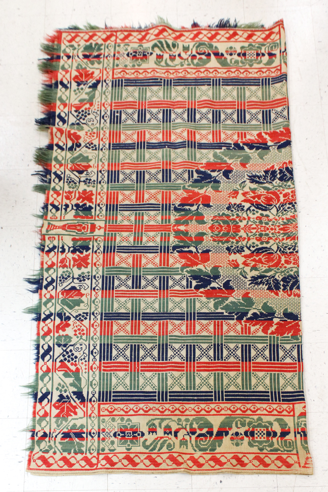 Antique Handwoven Linsey-Woolsey Blanket