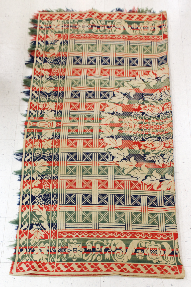 Antique Handwoven Linsey-Woolsey Blanket