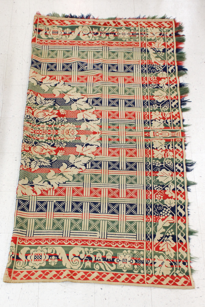 Antique Handwoven Linsey-Woolsey Blanket