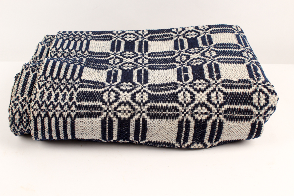 Antique Handwoven Linsey-Woolsey Blanket