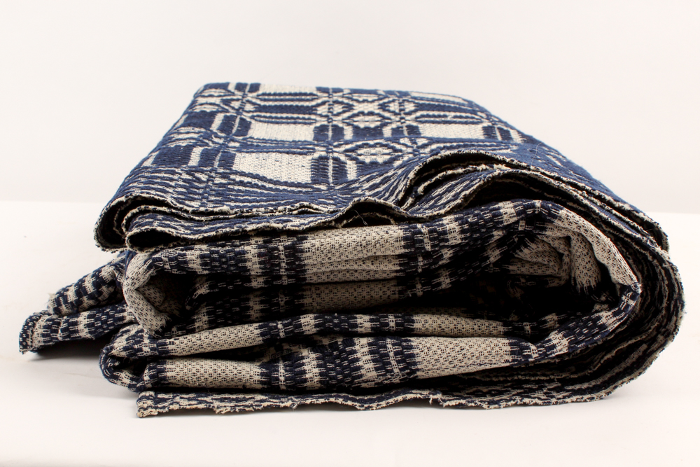 Antique Handwoven Linsey-Woolsey Blanket