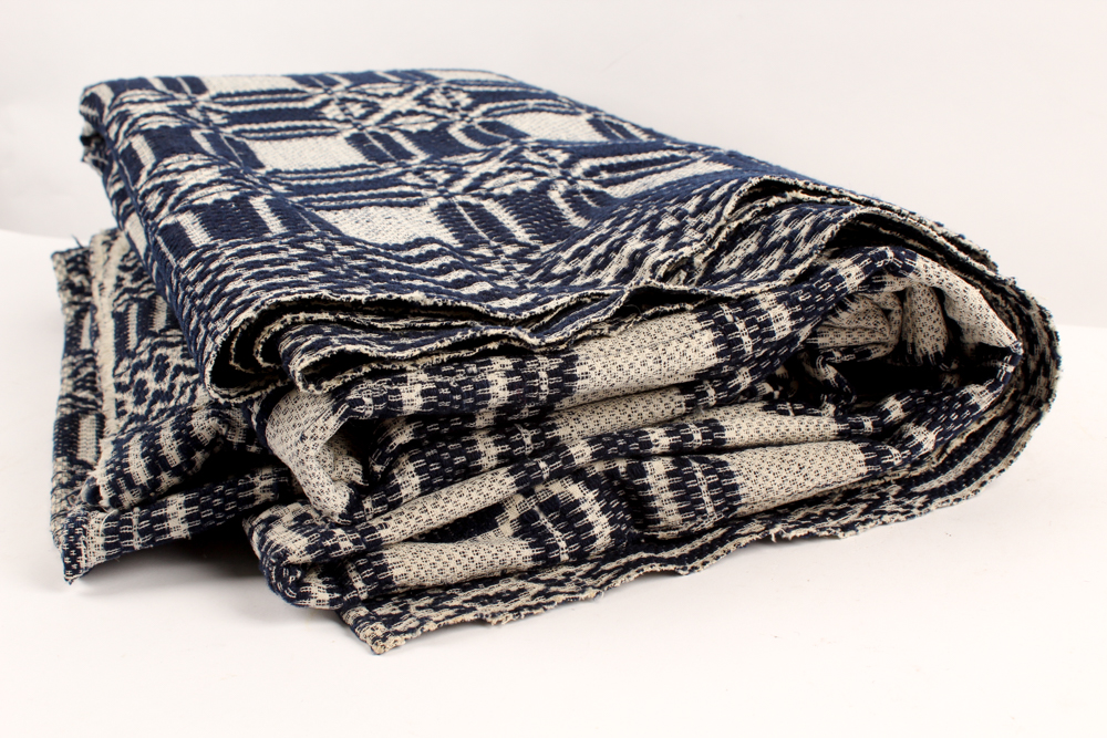 Antique Handwoven Linsey-Woolsey Blanket