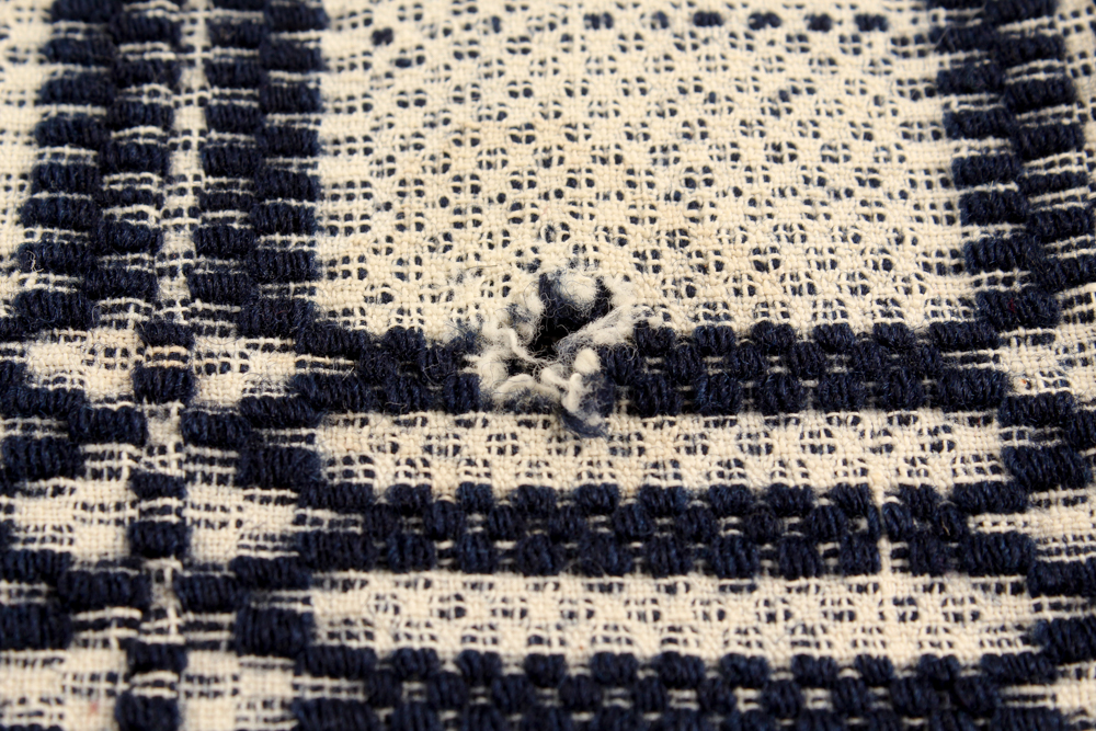 Antique Handwoven Linsey-Woolsey Blanket