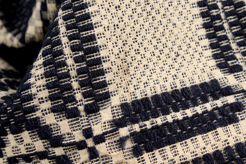 Antique Handwoven Linsey-Woolsey Blanket