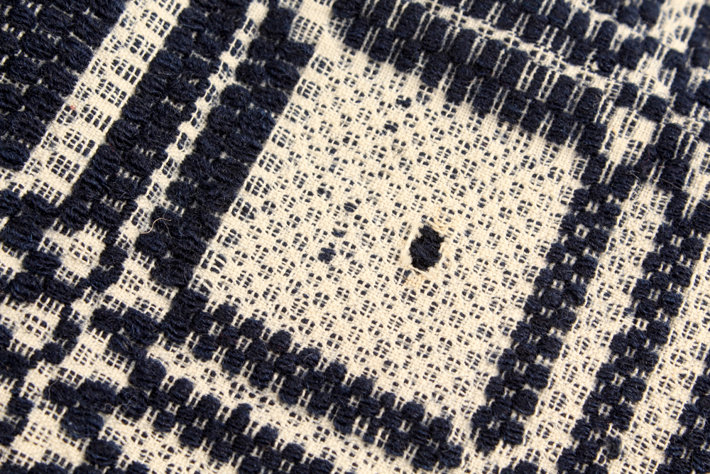 Antique Handwoven Linsey-Woolsey Blanket