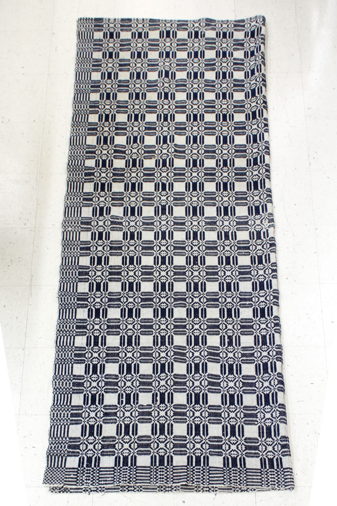 Antique Handwoven Linsey-Woolsey Blanket