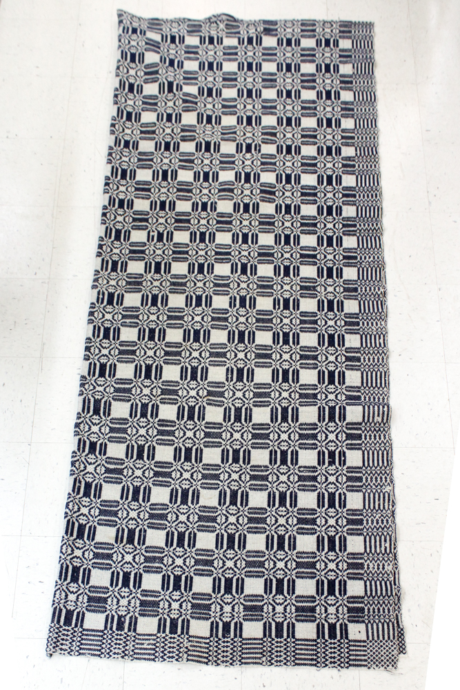 Antique Handwoven Linsey-Woolsey Blanket