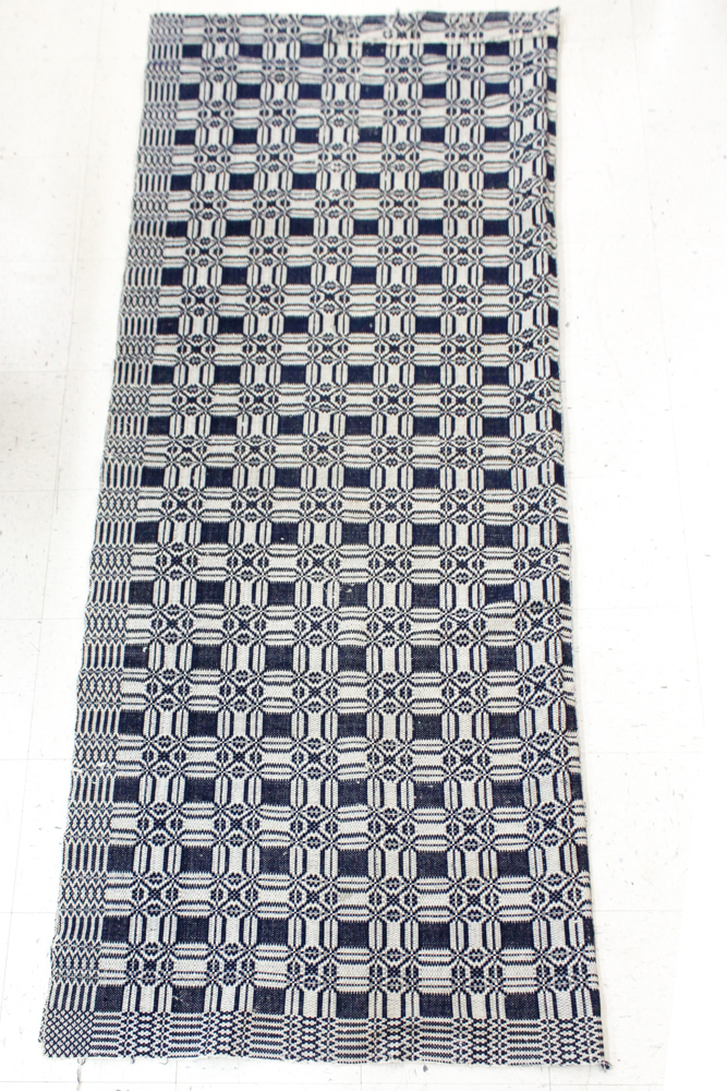 Antique Handwoven Linsey-Woolsey Blanket