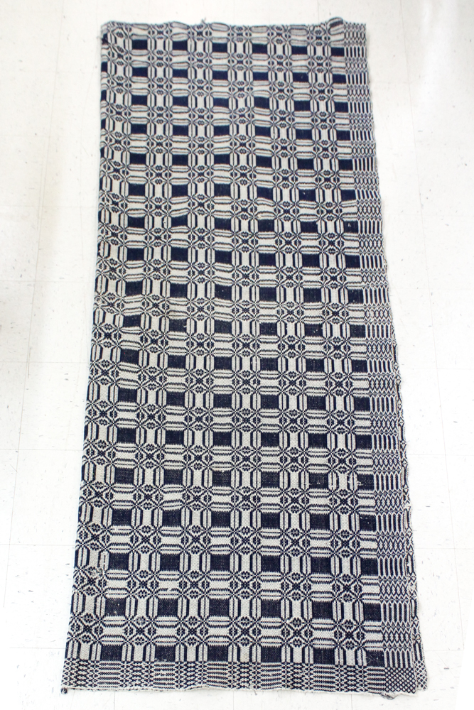 Antique Handwoven Linsey-Woolsey Blanket