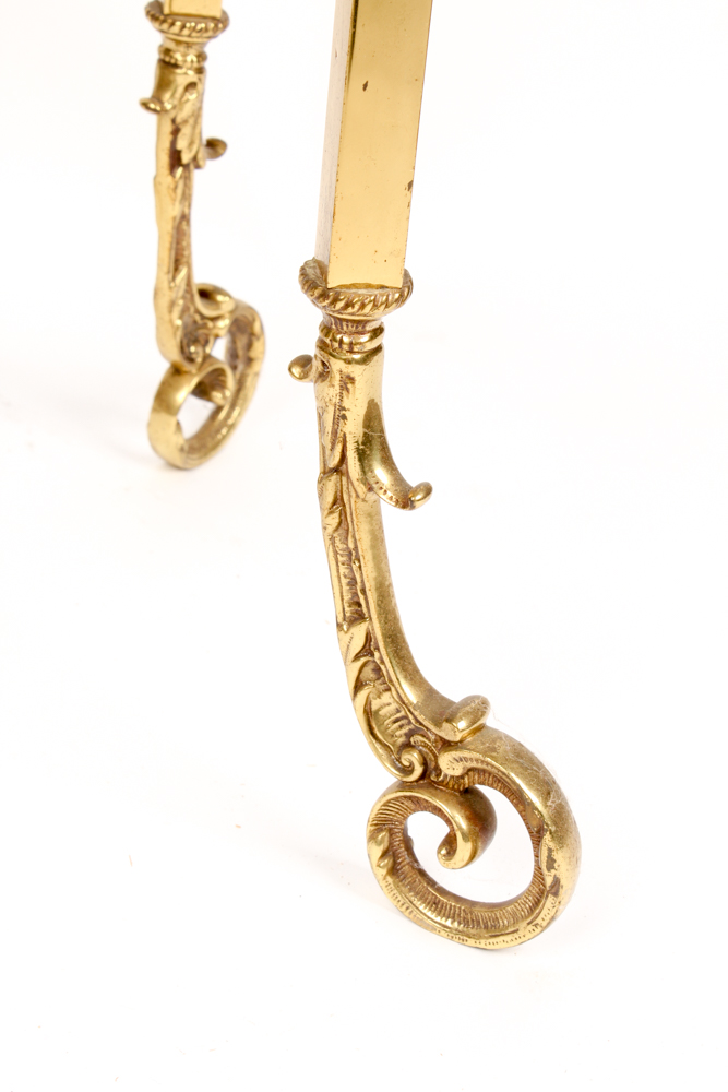 Decorative Brass and Marble Plant Stand