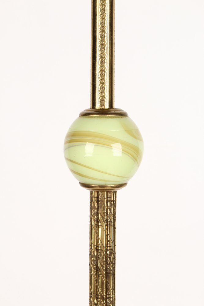 Antique Floor Lamp with Glass Shades