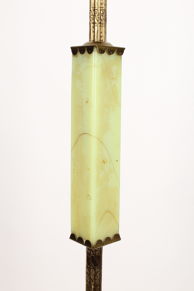 Antique Floor Lamp with Glass Shades