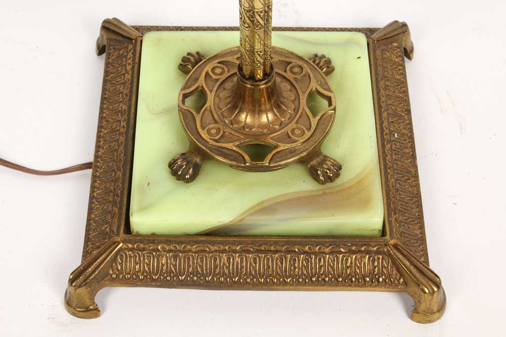 Antique Floor Lamp with Glass Shades