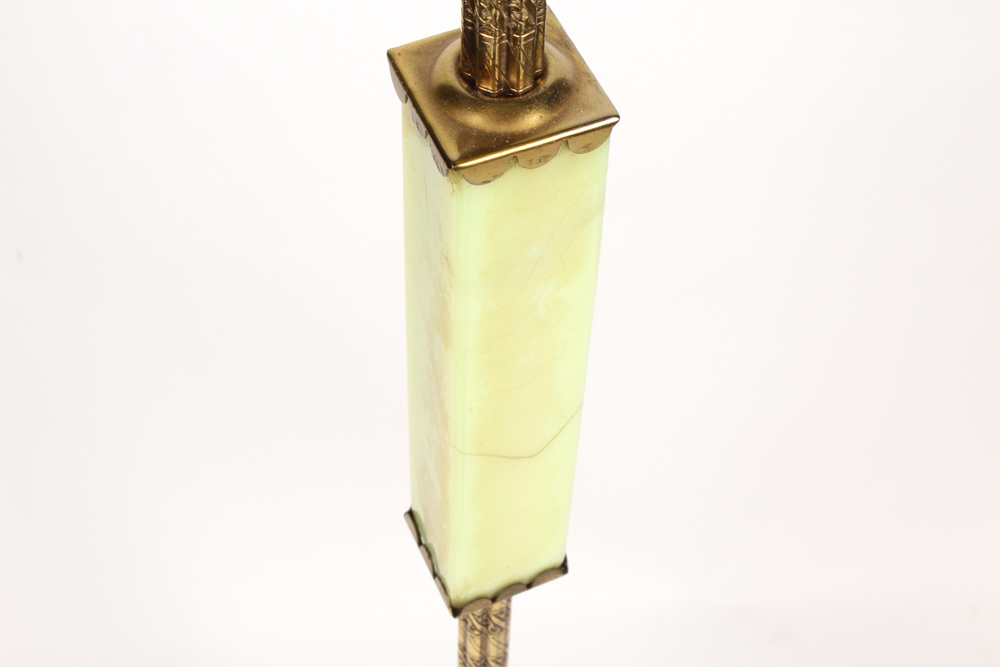 Antique Floor Lamp with Glass Shades