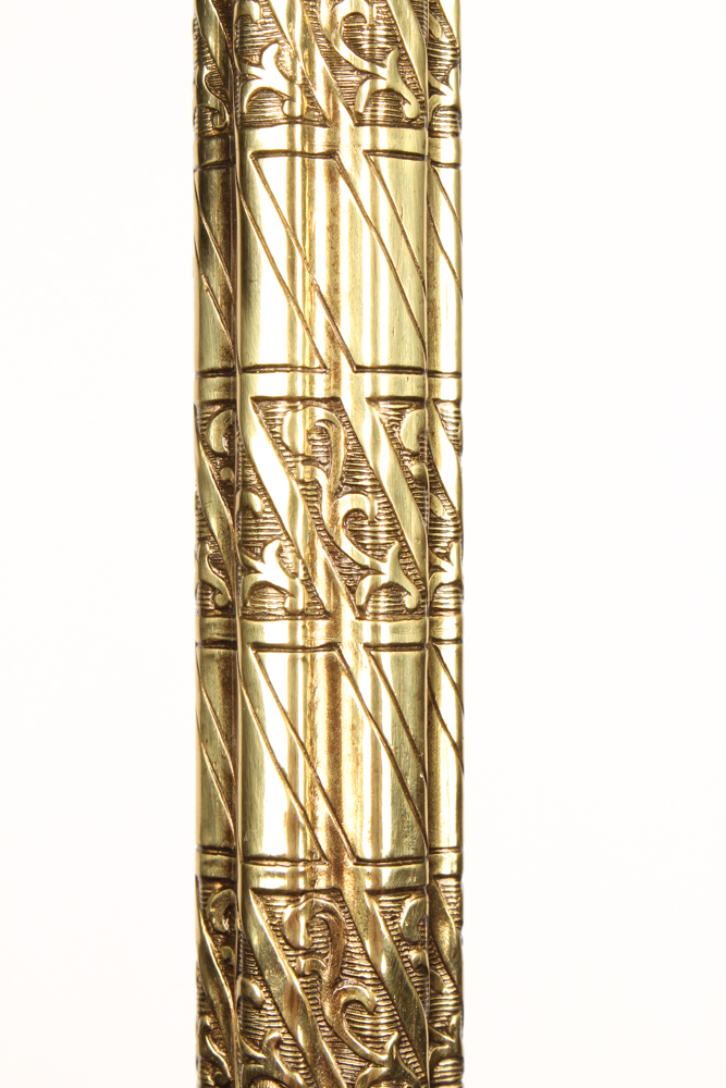 Antique Floor Lamp with Glass Shades