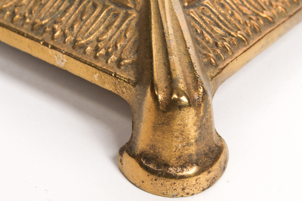 Antique Floor Lamp with Glass Shades