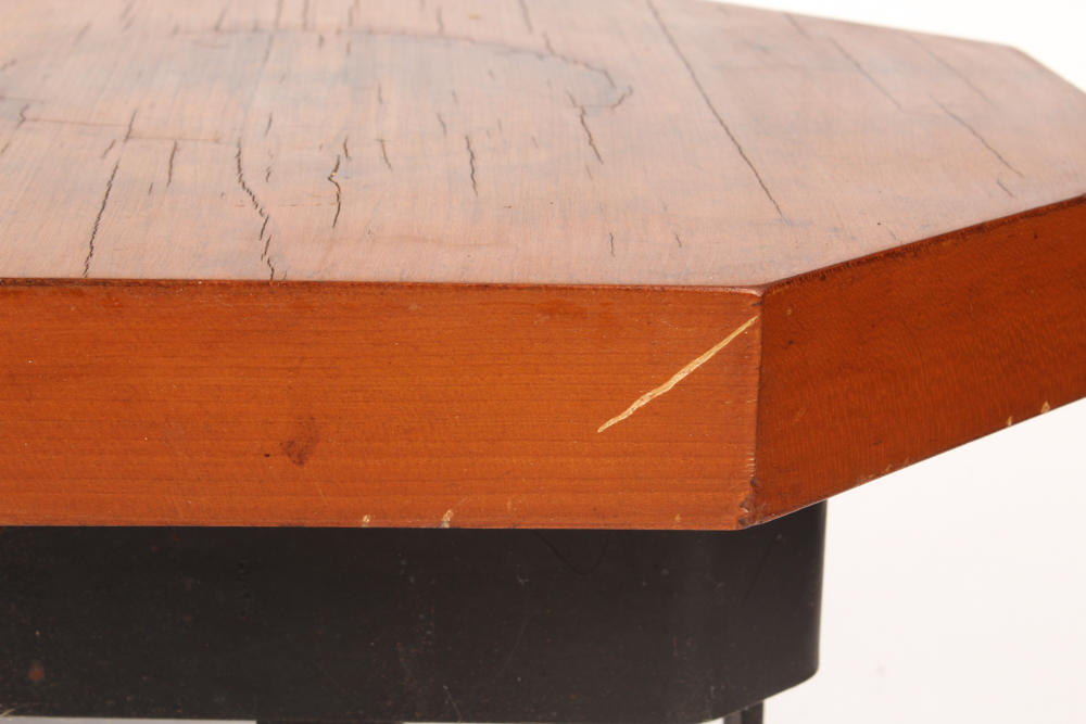 Handmade Wood and Wrought Iron Replica Milk Stools