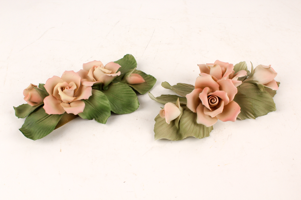 Bisque Figural Candelabra and Capodimonte Floral Decor