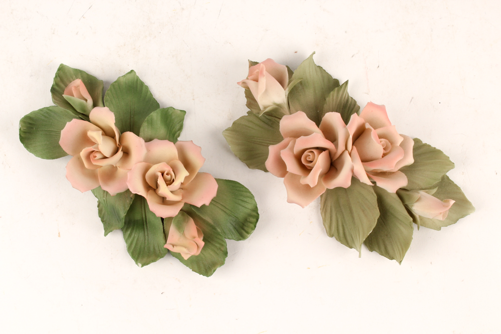 Bisque Figural Candelabra and Capodimonte Floral Decor