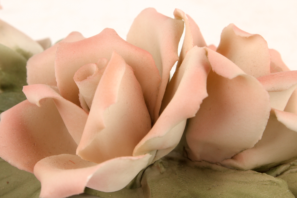 Bisque Figural Candelabra and Capodimonte Floral Decor