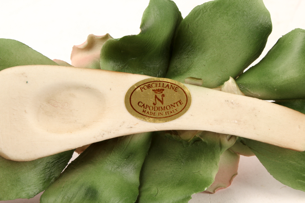 Bisque Figural Candelabra and Capodimonte Floral Decor